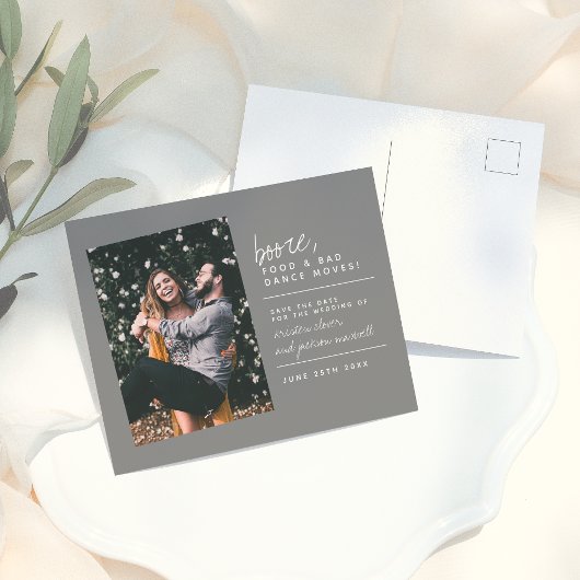 食モダンべ物と悪い踊りムーブデートを保存 ポストカード