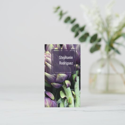 食モダンカラフル料の名刺 名刺 (スタンド正面)