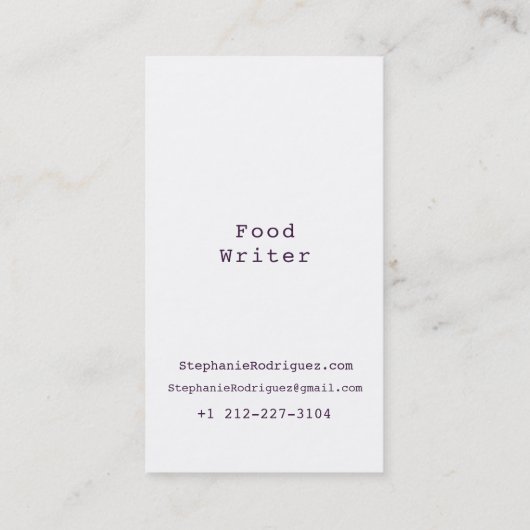 食モダンカラフル料の名刺 名刺 (裏面)