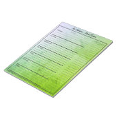 食モダン料プランナー-トレンディー質感グリーン ノートパッド (アングル)