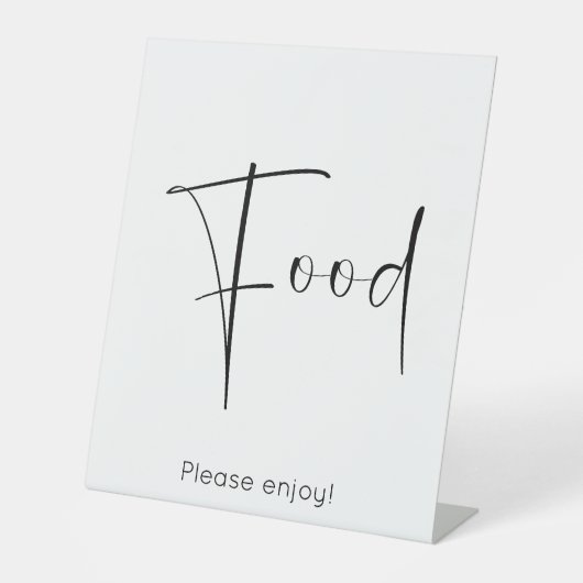 食モダン物の台本 台座サイン (正面)