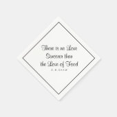 食モダン物愛好家引用文手書きスクリプト スタンダードカクテルナプキン (角)