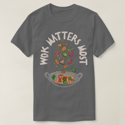 食中国の品アジアウォック料理グルメ食の状態 Tシャツ (デザイン正面)