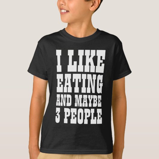 食事が好きかも 3人Tシャツ Tシャツ (正面)