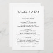 食事とアクティビティのカード 招待状 (正面/裏面)