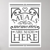 食事と思い出はここで引用文デザイン ポスター (正面)