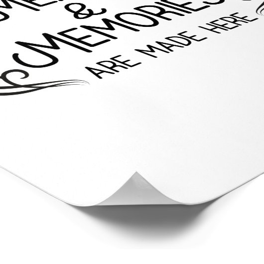 食事と思い出引用文、キッチン引用文 ポスター (角)