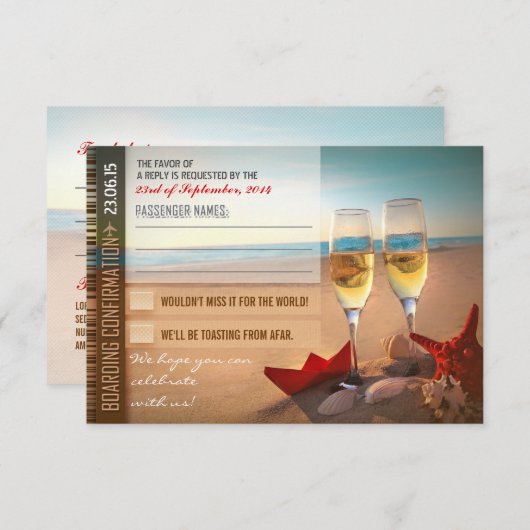 食事と旅行 出欠カード (正面/裏面)