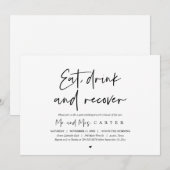 食事と飲み物で回復しよう、結婚式後のブランチ招待状 招待状 (正面/裏面)