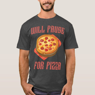 食事のために一時停止するゲーミング少年 Tシャツ