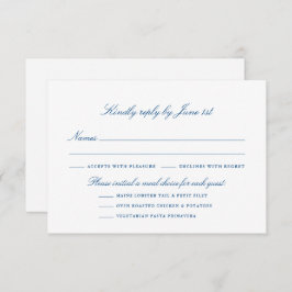 食事のオエレガントプションSpruceポイントコレクション 出欠カード