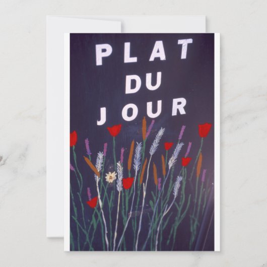 食事のフランス語の看板 (正面)