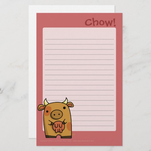 食事のメモ帳 便箋 (正面/裏面)