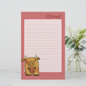 食事のメモ帳 便箋 (スタンド正面)