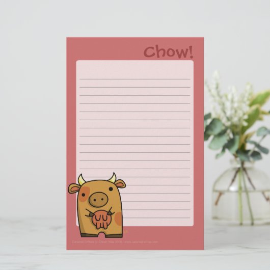 食事のメモ帳 便箋 (スタンド正面)