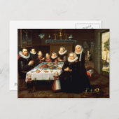 食事の前にことわざの恵みをポートレート ポストカード (正面/裏面)