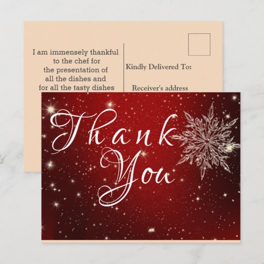 食事の感謝 ポストカード (正面/裏面)