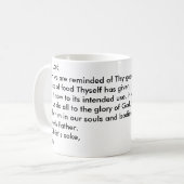 食事の時間祈りの言葉のコーヒーカップのマグ コーヒーマグカップ (正面左)