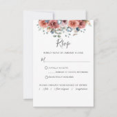 食事の有無に関わらず至福のフローラRSVP 出欠カード (正面)