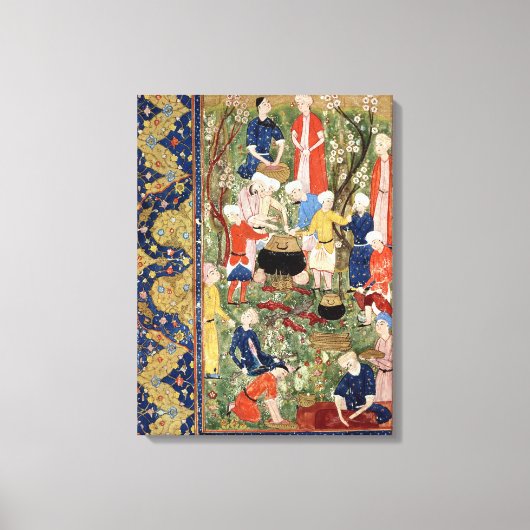 食事の準備 キャンバスプリント (正面)