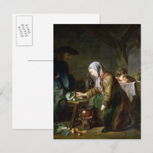 食事の準備 ポストカード (正面/裏面)