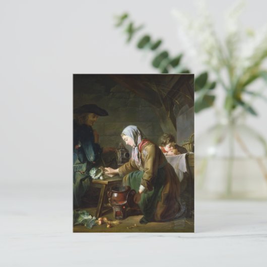 食事の準備 ポストカード (スタンド正面)