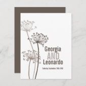 食事の結婚好みchervil flowhead brown エンクロージャーカード (正面/裏面)