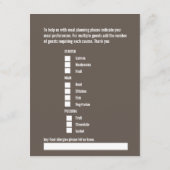 食事の結婚好みchervil flowhead brown エンクロージャーカード (裏面)