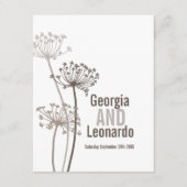 食事の結婚好みchervil flowhead brown エンクロージャーカード (正面)