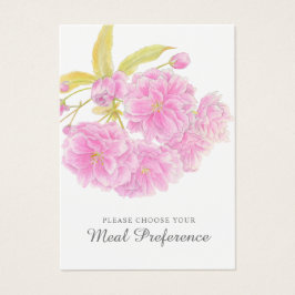 食事の結婚選好ピンクのフローラカード