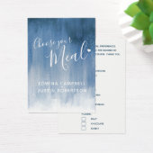 食事の結婚選択グレーブルーアート小さなカード (デスク)