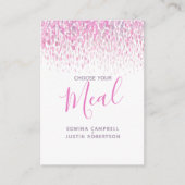 食事の結婚選択ピンクの水の色dab応答 エンクロージャーカード (正面)