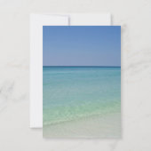 食事の選択と美しいビーチ結婚式 出欠カード (裏面)