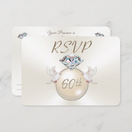 食事の選択のダイヤモンドカスタマイズ可能なRSVPのカード 出欠カード (正面/裏面)