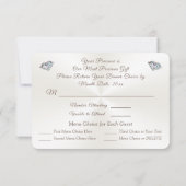 食事の選択のダイヤモンドカスタマイズ可能なRSVPのカード 出欠カード (裏面)