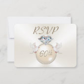 食事の選択のダイヤモンドカスタマイズ可能なRSVPのカード 出欠カード (正面)