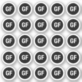 食事の選択グルテンフリーシール シール (正面)