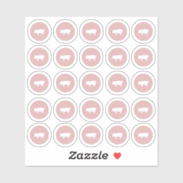 食事の選択ポークステッカー シール