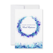 食事の選択結婚ブルースプラッシュエンクロージャカード