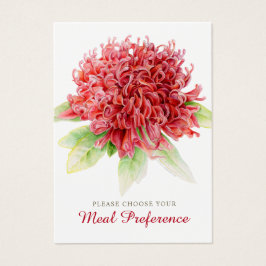 食事の選択結婚赤いブルゴーニュフローラカード