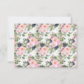 食事の選択肢付き返信カード 招待状 (裏面)