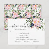 食事の選択肢付き返信カード 招待状 (正面/裏面)