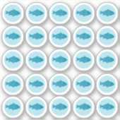 食事の選択2色の魚のシール シール (正面)