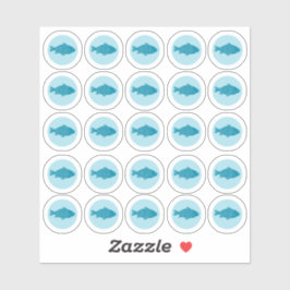 食事の選択2色の魚のシール シール