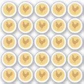 食事の選択2色チキンステッカー シール (正面)