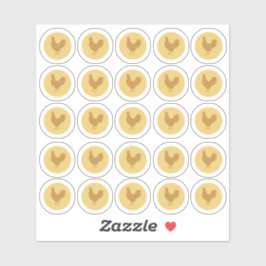 食事の選択2色チキンステッカー シール