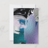 食事の選択RSVP |シルバーメタリックティール(緑がかった色)薄紫 招待状 (裏面)