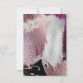 食事の選択RSVP |金ゴールドメタリックカシスのテクスチャ 招待状 (裏面)