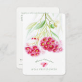 食事の選結婚択フローラグムツリー返信カード 出欠カード (正面/裏面)