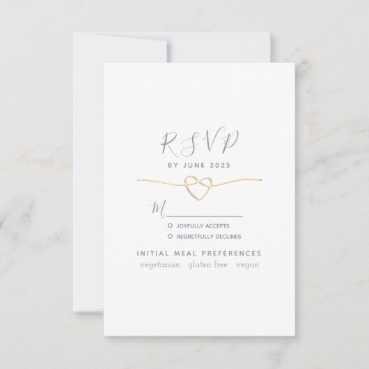 食事の選結婚択 出欠カード (正面)